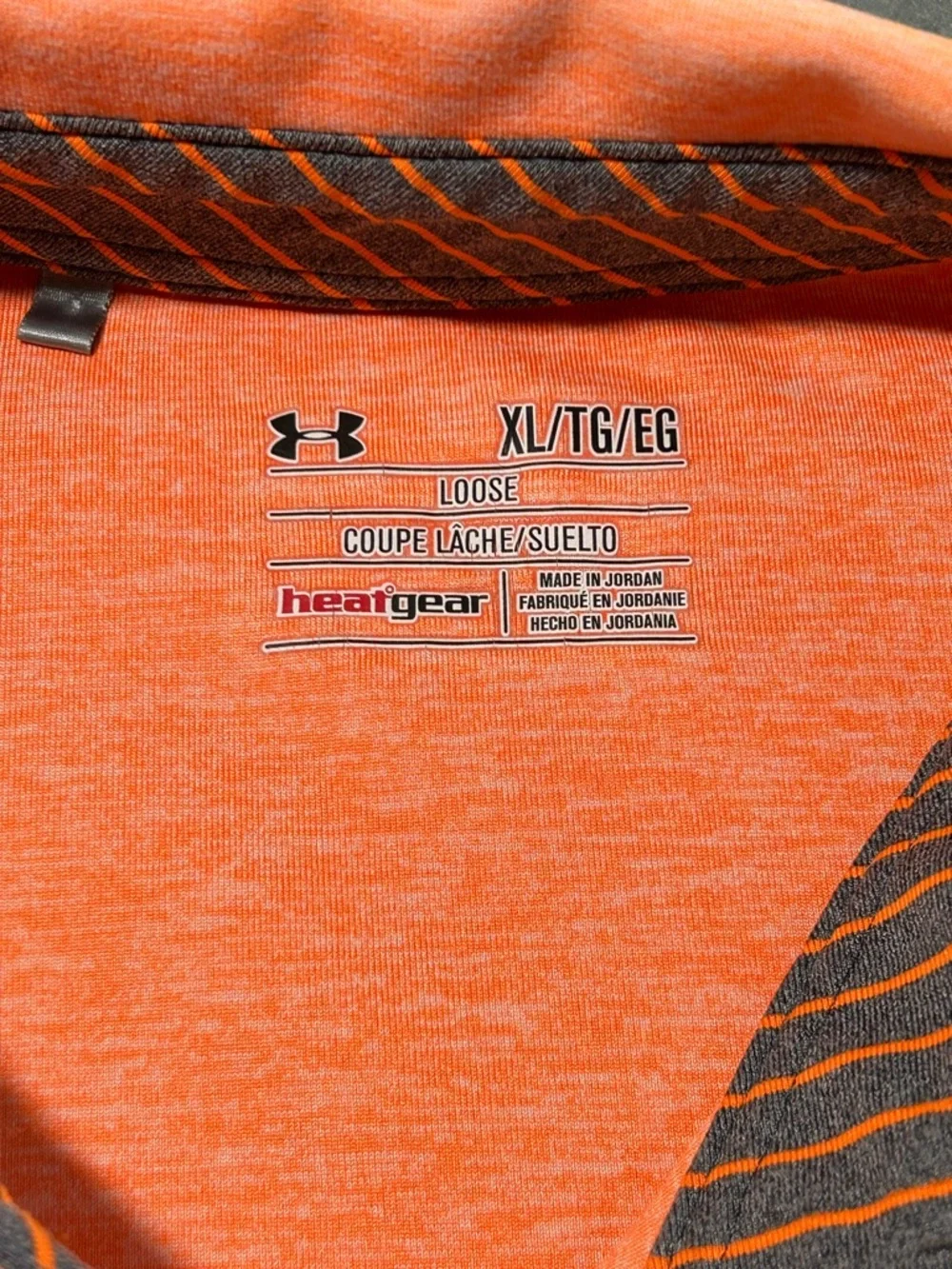 Under Armour Men’s Coral-Orange Polo Golf Shirt - Picture 2 of 14